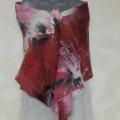 merino wool scarf burgundy color - Scarves & shawls - felting