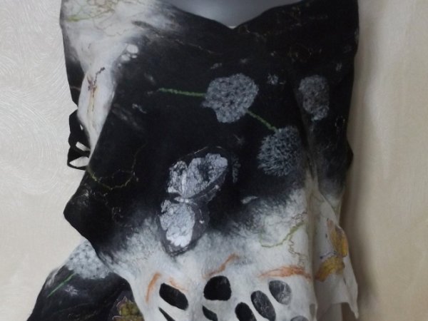 merino wool scarf "Winter butterfly" 3