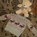 Boy Sweater "Christmas Deer" - Children clothes - knitwork
