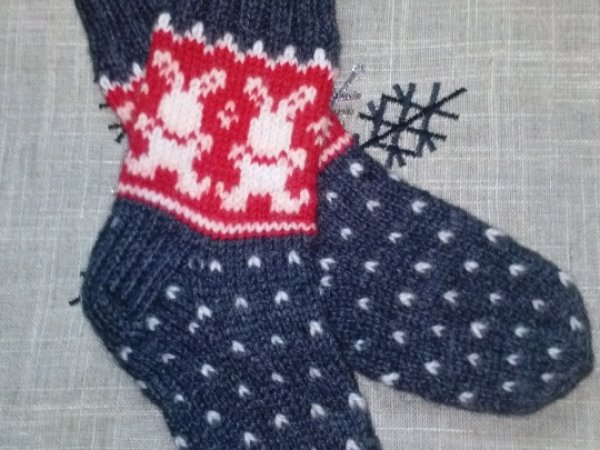 Vilnonės kojinaitės " Kiškiai" - Socks
