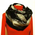 Felted black scarf-cowl for woman. - Scarves & shawls - felting