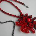 Soutache pendant "Red" - Soutache - making