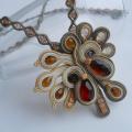 Soutache pendant 'Caramel' - Soutache - making