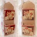 Letter holder "Bordo" - Decoupage - making