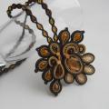 Soutache pendant "Autumn" - Soutache - making