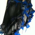 Black and blue scarf "Lightning" - Wraps & cloaks - felting