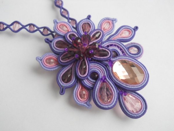Soutache pendant " Aušrynė " 3