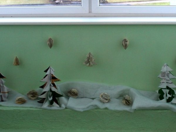 Kalėdinė dekoracija - Works from paper