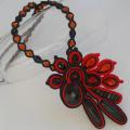 Soutache pendant  "Black and Red" - Soutache - making