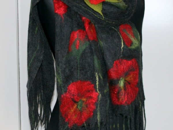 Scarf  Poppies meadow 2