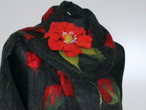 Scarf  Poppies meadow 3
