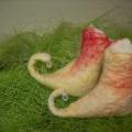 Christmas decorations - Elf Slippers - For interior - felting
