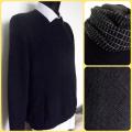 Black sweater - Machine knitting - knitwork