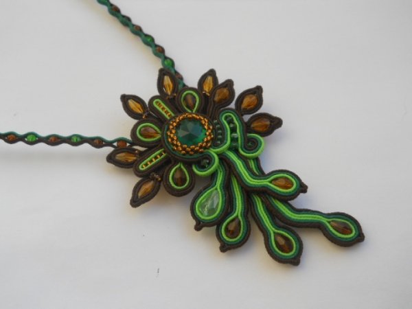 Soutache pendant "Meadow" 3