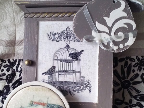 The keybox "Birds singing" - Decoupage