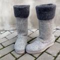 Felt Boots " Gray " - Shoes & slippers - felting