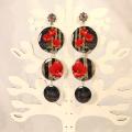 Earrings "Red and Black" - Accessory - making