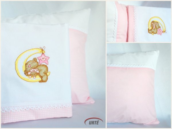 Embroidered baby bedding - teddy bear 3