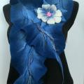 Blue scarf - Scarves & shawls - felting