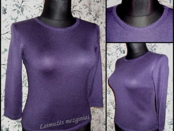 Violetinė bliuskutė - Machine knitting