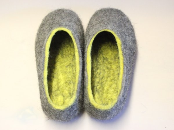 veltos tapkutes pilkos citrinukes - Shoes & slippers