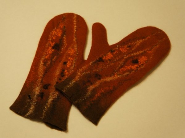 Kumštinės pirštinės "Cinamonas" - Gloves & mittens