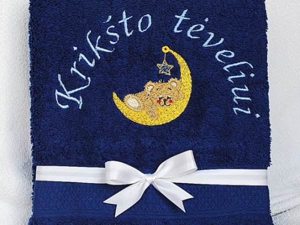 Saldžių sapnų - Siuvinėjimas ant rankšluosčių Krikšto tėveliams 2
