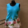 Blouse  Roses  - Blouses & jackets - felting