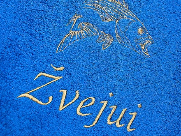 Dovana žvejui - siuvinėtas rankšluostis 2