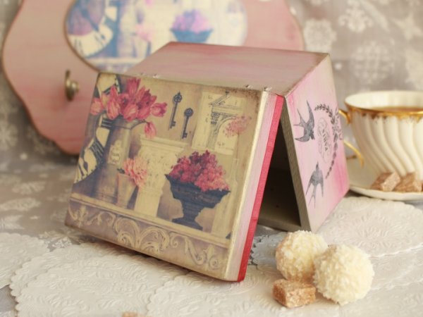 Tea box. - Decoupage