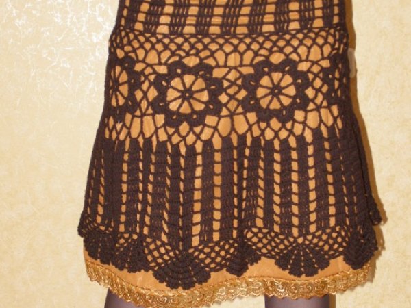 Rudas nertas sijonas - Skirts