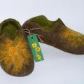 Handmade felted slippers - Earth rays - Shoes & slippers - felting
