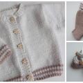 Baby Set (sweater, pants, booties) - Children clothes - knitwork