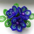 Blue beads flowers - Floristics - making