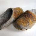 Eco felted shoes. Handmade house shoes. - Shoes & slippers - felting