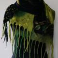 Merino wool scarf and mittens suite for women. - Kits - felting