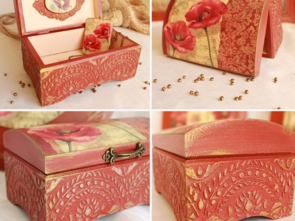 Jewellery box "Poppies " 3
