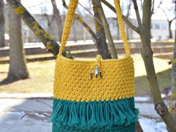 Tašiukas taitiniais motyvais ilga rankena - Handbags & wallets