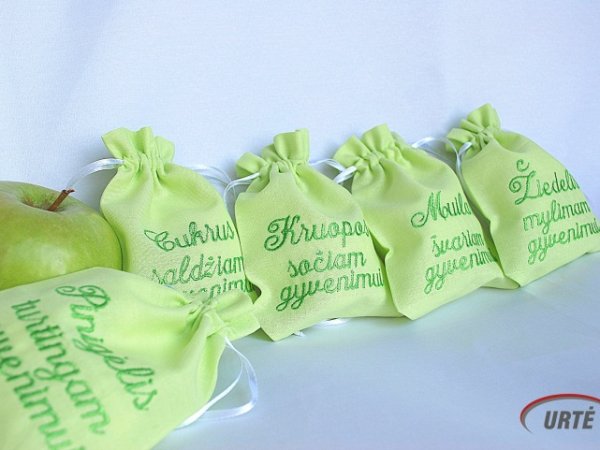 Salotiniai maišeliai su užrašais krikštynoms 2