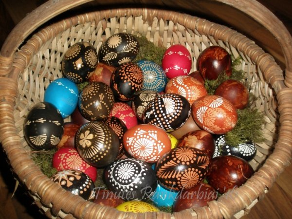 Velykų Bobutės pintinė - Easter eggs