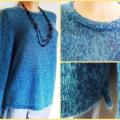 Sea waves colored mohair blouse - Machine knitting - knitwork