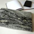 Felted laptop case, Handmade Laptop bag sleeve custom size, 100 % wool felt. - Accessories - felting