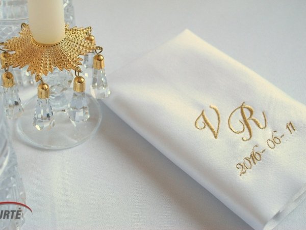 Embroidered table napkins for wedding - For interior
