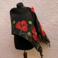 Scarf   Poppies  - Scarves & shawls - felting