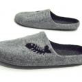 Felted slippers with a fishbone - Shoes & slippers - felting