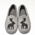 Felted slippers with moose - Shoes & slippers - felting