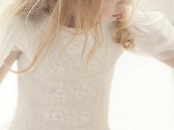 Velta suknele Krikstynoms.Merino vilna ir šilkas. - Baptism clothes