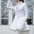 Felt white coat - Jackets & coats - felting