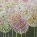 Sun dandelions - Oil painting - drawing