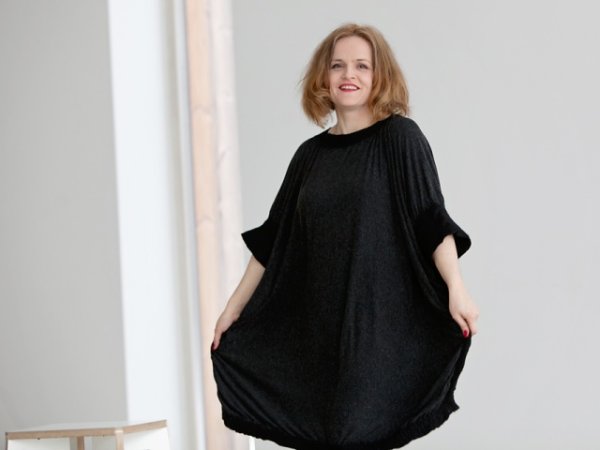 Tunika - klasikinis pilkos ir juodos derinys, merino vilna ir trikotazas. - Other clothing